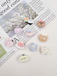 10 Pcs DIY Hole Shoes Accessories Cute And Free Combination Two Styles To Choose From, Ten Accessories For Each Style
