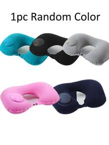 1/2/3pcs Inflatable Neck Pillow, Suitable For Airplane Travel, Inflatable Neck Pillow, Travel Neck Pillow, Inflatable Neck Pillow, Travel Pillow. This Inflatable U-Shaped Pillow Is Designed With Ergonomics, Contouring To The Neck Curve, Portable And Lightweight, Providing Comfortable Support And Relieving Neck Pressure. - Multicolor - View 13
