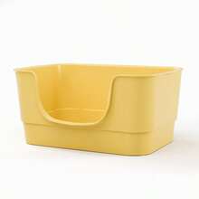 Pet Toilet Cat Litter Box Oversized Splash-Proof Cat Toilet Kitten Giant Open Cat Litter Box Extra Large Cat Litter Box Deodorant Easy To Clean - Yellow - View 10