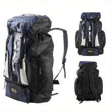 100L Hiking Camping Bag Waterproof Extra Large-Travel Luggage Rucksack - Navy Blue - View 2