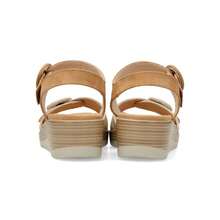 Amarpiés Sandalia confort doble hebilla mujer, Sandalias con cuña de 4,5 cm para mujer - Modelo 28609 - - Entrega 24/72h a España (península) - Naranja Quemada - Ver 8