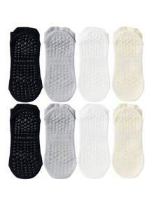 3/5/8 Pairs Of Yoga Fitness Sports Colorful Socks Women's Pilates Mesh Breathable Non-Slip Grip Socks For Dance Yoga Fitness Running