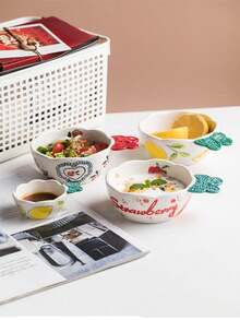 1PC可爱长柄手绘陶瓷奶壶奶壶迷你小奶杯咖啡配件奶杯带手柄西餐果汁桶适用于餐厅厨房调味、学校用品