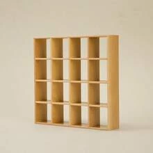 1pc Doll House Display Rack, 16 Grids Miniature Furniture Storage Rack - Portable Doll House Pocket Model With Elegant Display Cabinet, Enhancing Your Collection Charm, 1:12 Doll House Accessories Bookshelf Display Rack Wall Bracket, Mini House Scene Decor - Multicolor - View 8