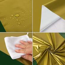 3pcs Black & Red Tablecovers For Party Decor, Plastic Black Tablecloth With Red Patterned Disposable Rectangular Tablecloth, 54 X 108 Inch, Suitable For Birthday, Graduation Party, Anniversary - Black + Red Table Runner - View 6