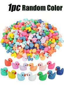 10/20/30/50/100/150/200 piezas Figuritas pequeñas de patos de resina miniatura de plástico pequeña para decoración de casa de muñecas, jardín de hadas, paisaje y acuario