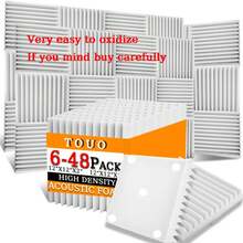 TOUO Sound-Absorbing Foam 6-48 Pcs Acoustic Foam Panels Wall Soundproofing Studio Acoustic Treatment Sound Absorbing Material