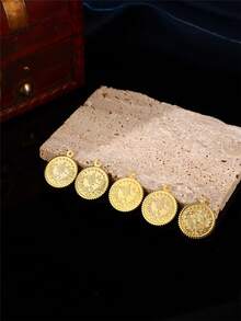 Colgante grueso de alta calidad, colgante tallado con forma de moneda otomana turca hecho a mano, accesorio para la bata de mujer árabe - PJ0207 (2 cm) - Ver 4