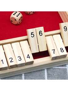 1 Juego de Mesa de Madera, Juego de Mesa Digital Clásico de 4 Paneles con Volteo, Apto para 2-4 Jugadores para Participar al Mismo Tiempo, Simple y Divertido para Fiestas Familiares, Adecuado para Juegos de Mesa de Adultos, Regalos de Halloween y Navidad