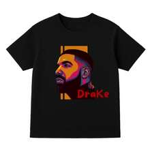 Playera 100% Algodón Peinado Cuello Redondo Modelo Artista Drake Unisex Ideal Para Uso Diario, Casual, Streetwear - Negro - Ver 3