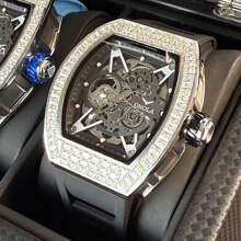 ONOLA ONOLA-3838F Men's Wine Barrel Shaped Hollow Tourbillon Series Mechanical Watch With Automatic Chain Winding And Sequin Decoration, Business And Leisure Style, Ideal Gift For Men