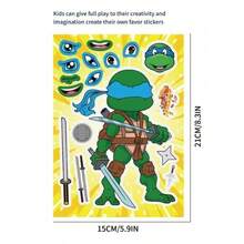 动漫人物 50 件 T-Urtles T-M-NT 动漫贴纸 卡哇伊卡通可爱美学贴花装饰笔记本电脑摩托车行李车贴纸