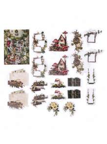 MOCARD 1 Pack Of 20 Vintage Dual-Material Scrapbooking Stickers, Creative Aesthetic Stickers, DIY Decorative Collage Craft Materials, Holiday Gift, Personalized Scrapbook School Supplies, School Supplies,Back To School