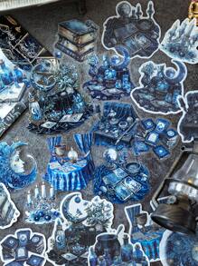 MOCARD 1 Pack Of 20 Vintage Dual-Material Scrapbooking Stickers, Creative Aesthetic Stickers, DIY Decorative Collage Craft Materials, Holiday Gift, Personalized Scrapbook School Supplies, School Supplies,Back To School