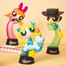 Miniso The Powerpuff Series Western Rose Blind Box Figure Cartoon Cute Desktop Decoration Ornament Toy Gifts (Random Delivery,1pc)