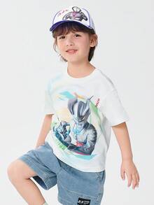 Balabala X 兒童T恤，2025夏季男孩上衣 - 本白 - 查看 3