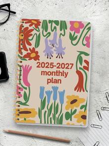 Trees A5 Monthly Planner 2025-2027, Simple Weekly And Monthly Planner Notebook Academic Year Calendar With Notes, 32 Pages, Office & School Supplies, Perfect Gifts - Multicolor - View 4