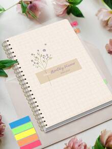 Trees 2026-2027 年月度计划笔记本，A5 简约周计划和月度计划学年日历笔记本，32 页办公和学校用品，完美的教师礼物 - 多色+五色彩簽 - 查看 6