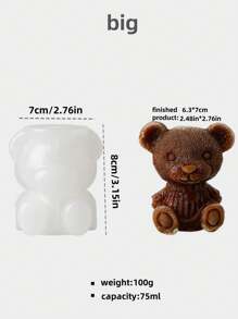 Stampo per ghiaccio refrigerante per vino, stampi per ghiaccio a forma di orso e floreali, stampo in silicone per la realizzazione di cubetti di ghiaccio a forma di orso di , per caffè, latte e tè, da utilizzare in frigoriferi e cantinette vini