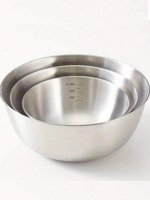 4 piezas Boles de mezcla de acero inoxidable: el accesorio de cocina perfecto para restaurantes