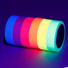 6 Packs Neon Glow Tape 6 Colors Waterproof UV Reactive Fluorescent Stickers For Stage Decor Stairs Crafts Reflective Warning Tape Perfect For Halloween Parties 196.85in X 15mm Wall Stickers Room Decor Wall Decor Wall Sticker Personalised Stickers Halloween Decor Home Decor Fall Decor