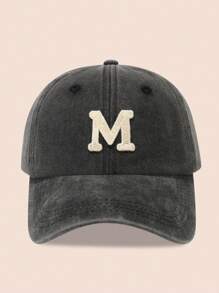 1 pieza Gorra de béisbol con 26 letras para niños, sombrero de sol lavado para niños/niñas pequeños para uso diario, protección UV