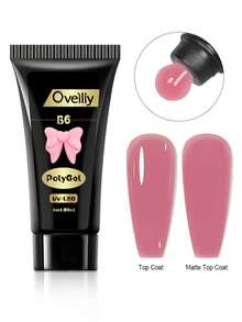 1 件 60 毫升 Oveiliy 指甲延长凝胶、水晶延长凝胶、指甲贴纸和美容配件，使指甲更长更强 - 紅色 - 查看 3