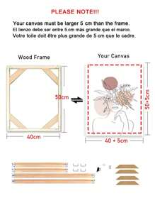 SURELIFE 1 Set Wood Canvas Stretcher Frame DIY Bars Kit For Gallery Wrap Oil Painting Mounting Stretcher Strips Oil Painting Wall Art Decor 12X16 16X20 16x24in 20x40in