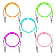5Pcs Bib Holder Dental Napkin Clip, Neck Chains With Metal Clips For Dental Clinic, Silicone Colorful Dentist Napkin Holder With Lanyard (Bright Color Series) - Multicolor - View 1