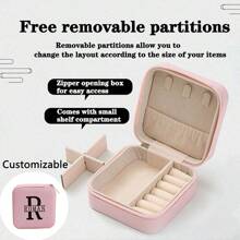 Caja de joyería personalizable, regalo para dama de honor, caja de joyería personalizada para dama de honor, caja de joyería de viaje para damas