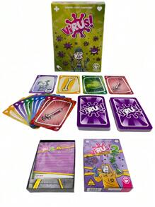 1 Pieza Juego de Cartas de Enfermedades Infecciosas - Juego de Pujas Educativo - Juego de Mesa Perfecto sobre Microbiología para Adolescentes y Adultos - Regalo de Ciencias Médicas para Enfermeros, Médicos, Profesores - Juego de Fiesta de Tarjetas de Infección Viral para Reuniones Familiares, Universidad, Amigos, Cumpleaños, Apto para 3-6 Jugadores