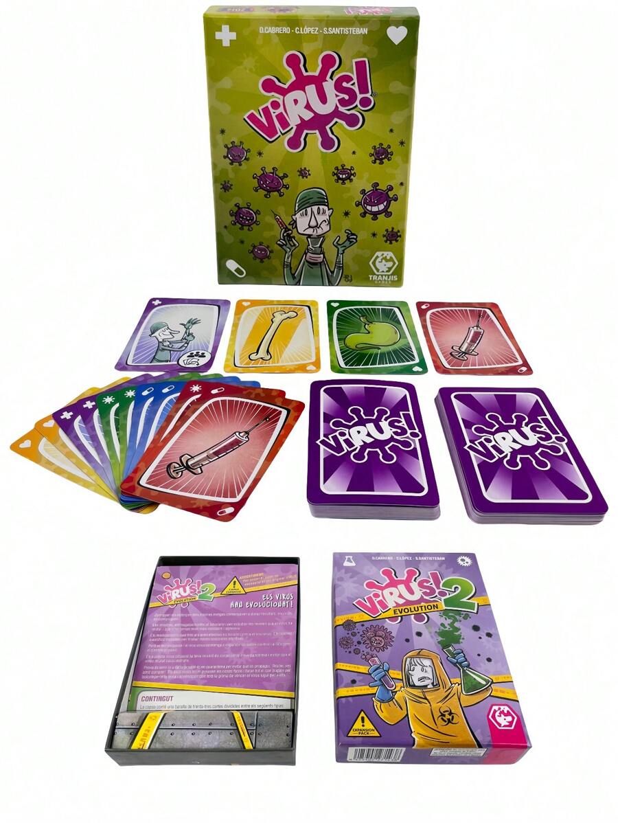 1 Pieza Juego de Cartas de Enfermedades Infecciosas - Juego de Pujas Educativo - Juego de Mesa Perfecto sobre Microbiología para Adolescentes y Adultos - Regalo de Ciencias Médicas para Enfermeros, Médicos, Profesores - Juego de Fiesta de Tarjetas de Infección Viral para Reuniones Familiares, Universidad, Amigos, Cumpleaños, Apto para 3-6 Jugadores