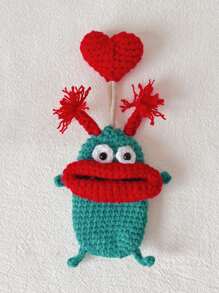 1pc-Thick Lip Monster Pull-Type Key Storage, Hand-Woven Key Bag, Fun Car Key Cover, Housekeeper Key Chain Pull-Type Key Chain Bag, Unisex Key Bag Hand-Woven Thick Lip Key Chain, Novel Sausage Mouth Car Key Cover, Sausage Mouth Car Key Cover Hand-Woven Funny Big Mouth Monster Key Pendant, Valentine's Day Gift,