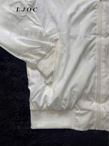 Imported Men's Windbreaker Jacket With Pocket And Hood Lined Waterproof Reflective Training Running Everyday Comfort And Casual Style - 白色 - 查看 4