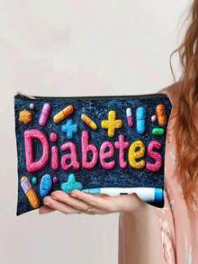 糖尿病护理旅行收纳包 - 男女通用成人化妆品和药品收纳包，带胰岛素口袋，糖尿病急救包，糖尿病药品袋，旅行礼品套装，糖尿病患者急救包，圣诞礼物 - 彩色 - 查看 5