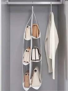 Organizer da appendere a più strati, salvaspazio per armadi, portatile, antipolvere, per appendere accessori di moda da donna, opzionale in nero/bianco a 6/8 scomparti, adatto per armadi, per riporre giocattoli, per organizzazione domestica