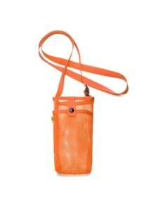 1pc Sports Water Bottle Mesh Bag With Phone Holder And Shoulder Strap, Adjustable, Portable Water Cup Protector, Universal Insulated Cup Cover For Outdoor Sports, Camping And Travel