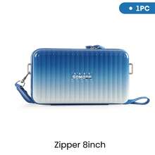 Expandable Luggage Set, Crossbody Bag Durable, Lightweight, Travel Companion With Silent Spinner Wheels, TSA Lock, Multi-Size Options, 100% PC Hard Shell & Aluminum Pull Handle, 20Inch, 24Inch, 28Inch, Zipper Bag & AL Bag 8 Inch, Single Cases OR Sets Luggage Case Trolley Suitcase Spinner Suitcase Travel Luggage Travel Suitcase Hardshell Suitcase Suitcase Luggage Carry-On Suitcase With Wheels Travel Essentials For Men For Women For Vacation For Business Large Capacity Travel Essential Travel Accessories Travel Organizer Travel Stuff - TripleBlue - View 6