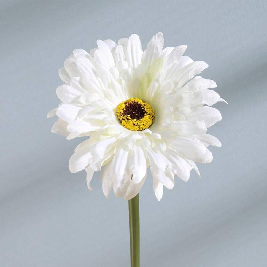 Nejlue Artificial Flowers/Plants1111 Home & Living 1/5 件白色人造非洲雏菊花非洲雏菊丝绸花人造非洲菊假向日葵散装人造花束适用于家居装饰、房间装饰、花园装饰、墙壁装饰、室内外装饰、卧室装饰、婚礼装饰、餐桌装饰、圣诞装饰、派对装饰、万圣节装饰、生日装饰、秋季装饰 - 彩色 - 查看 1