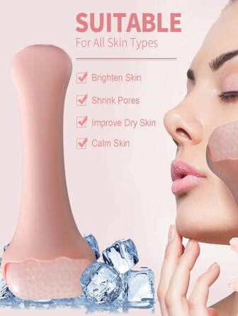 1pc PE Gel Ice Roller Face Massager, Facial Beauty Tool For Ice Therapy And Massage