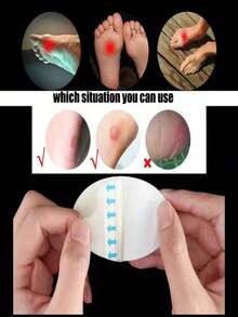 20 قطعة من رقع هيدروكولويدية شفافة مضادة للاحتكاك، لصقات مخصصة للكعب، رقع سميكة للأصابع الأرجل، تخفيف الآلام، العناية بالقدمين، لصقات مضادة للانزلاق، لصقات بثور غير مرئية، واقي كعب مضاد للاحتكاك، مناسبة للخارج، الرياضة، السفر، المنزل، المكتب والمدرسة - متعدد الألوان - مشاهدة 4