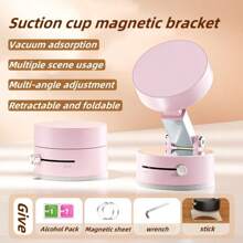 1pc Magnetic Car Phone Holder, Black/White/Pink - Universal Mini Alloy Car Mount Holder For GPS, Phone, Dashboard Mount, Suitable For Most Vehicles, Waterproof