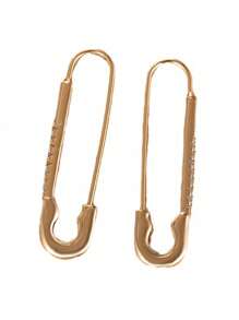 1 Pair, Versatile Summer Earrings, Fashion European-American Stylish Paperclip Shape Pendant Earrings, High-End Korean Women Earrings, Suitable For Women's Daily And Beach Resort Wear