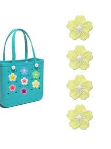 16pcs/8pcs/4pcs/1pc 7-Color Begonia Flower DIY Bag Decor, Bag Accessories, Begonia Flower Decor