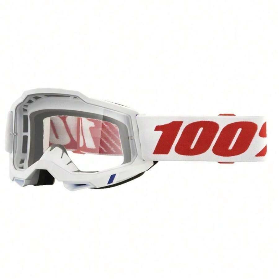 Accuri 2 Clear Lens MX Motocross Offroad ATV Goggles - Pick Color - 純紅/白 - 查看 1
