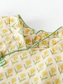 mini bala Vestido cheongsam estilo chino para niñas, nuevo diseño - suave y duradero - elegante apariencia de verano - Tono amarillo verdoso - Ver 6