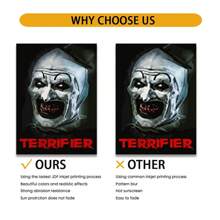 Optional Buy One Get Six Free Style, 12*16in Letters, Scary Clowns Pattern, Optional Frame, Optional 1 Pc Canvas Or Paintings With Polished Plexiglass Frame + 6 Pcs Canvas Posters, Replace Any Time, Modern Wall Art Decor For Home Living Room Bedroom Office, Home Decor, Home Accessories