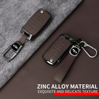 Bilnyckelfodral i zinklegering för VW Tiguan Polo Passat B5 B6 B7 Golf 4 5 6 MK6 Jetta Lavida Skoda Octavia Seat Leon