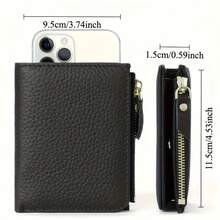 RFID简约折叠女士钱包 日系超薄女士信用卡包 短款大容量零钱包 情人节礼物 方便携带 出门必备 男士礼物 搞怪礼物 周年纪念礼物 男士礼品 - 彩色 - 查看 5