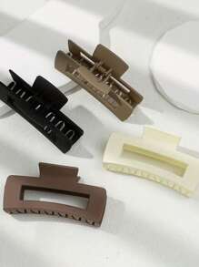 4 Pezzi Fermagli per Capelli da Donna - Fermagli Quadrati Grandi, Presa Antiscivolo per Capelli Spessi/Sottili, 4 Colori Solidi, Accessori per Capelli Estivi Semplici e Versatili Fermagli per Capelli, Pinze per Capelli, Fermagli per Capelli, molletta per Capelli, molletta a Cravatta per Capelli, Adatti per Vacanze e Outfit Invernali da Donna